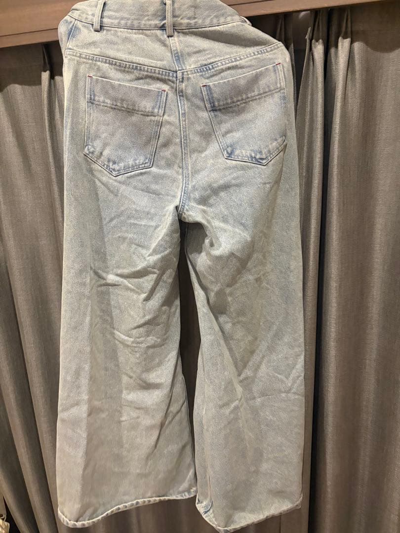 pinue サイドラインデニムパンツ