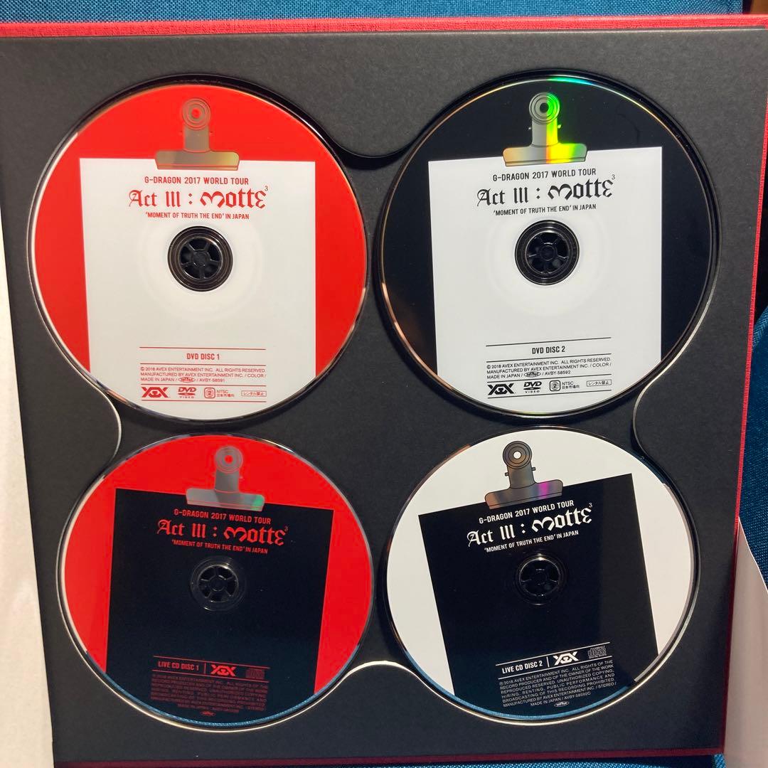G-DRAGON 2017 ACTⅢ MOTTE DVD 初回生産限定版