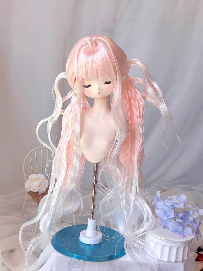 AX243 BJD 1/3 人形 ドール　用ウィッグ カツラ 耐熱 ハンドメイド