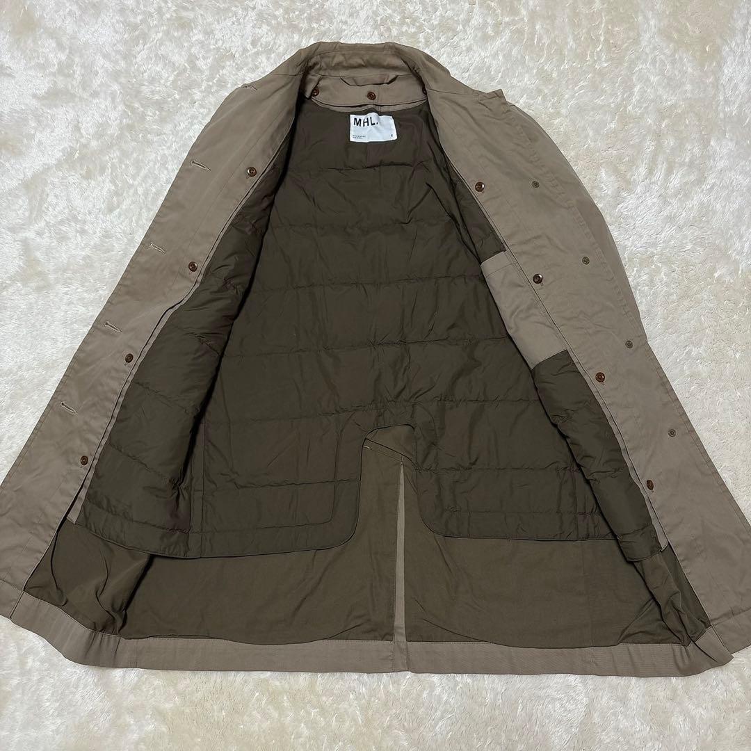 美品MHL COTTON NYLON CANVAS ライナー付ステンカラーコート