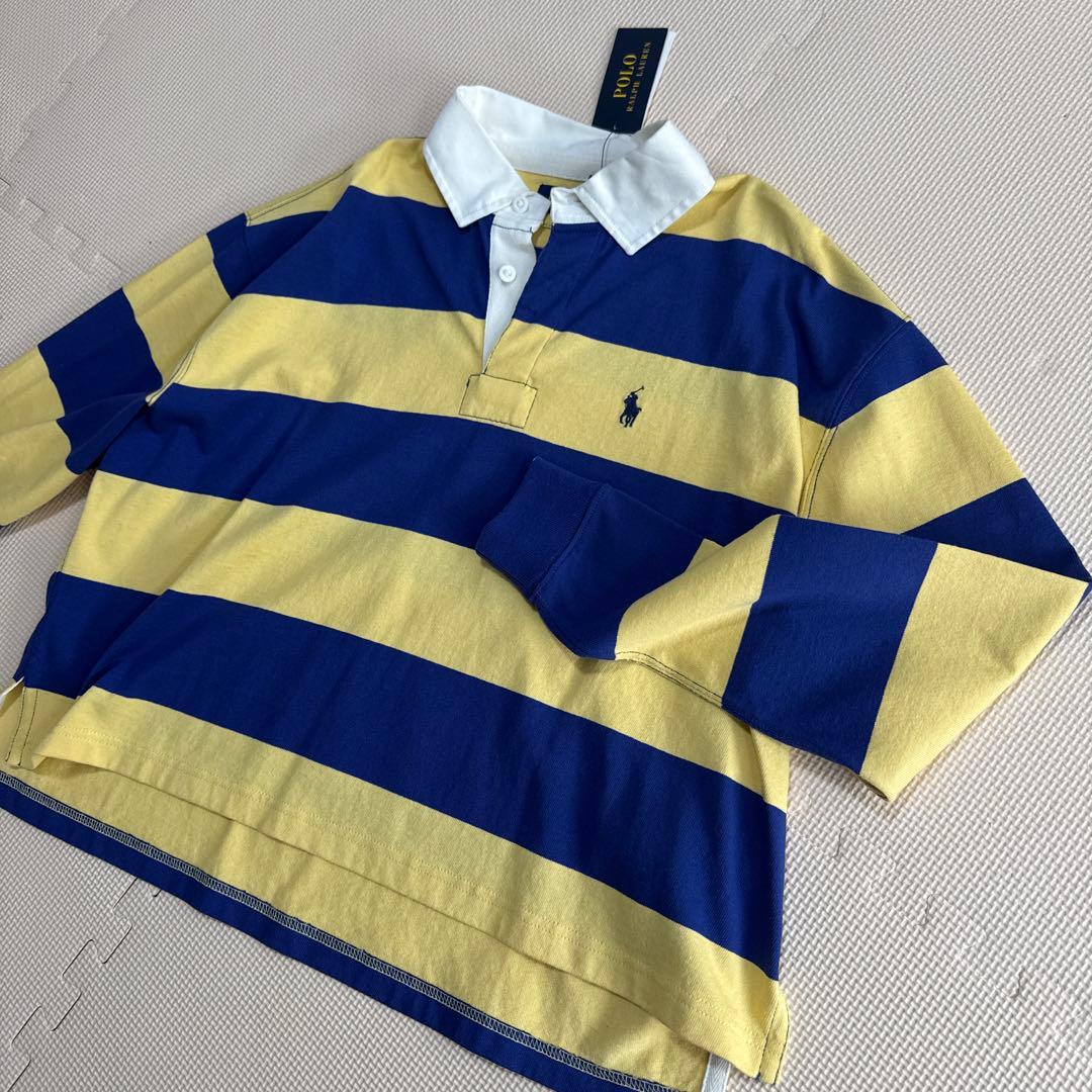 Polo Ralph Lauren 長袖ポロシャツ S ネイビー/イエロー