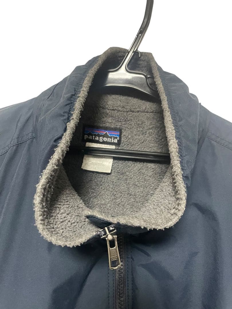 경*전様 希少！L patagoniaシェルドシンチラジャケット ネイビー パタ