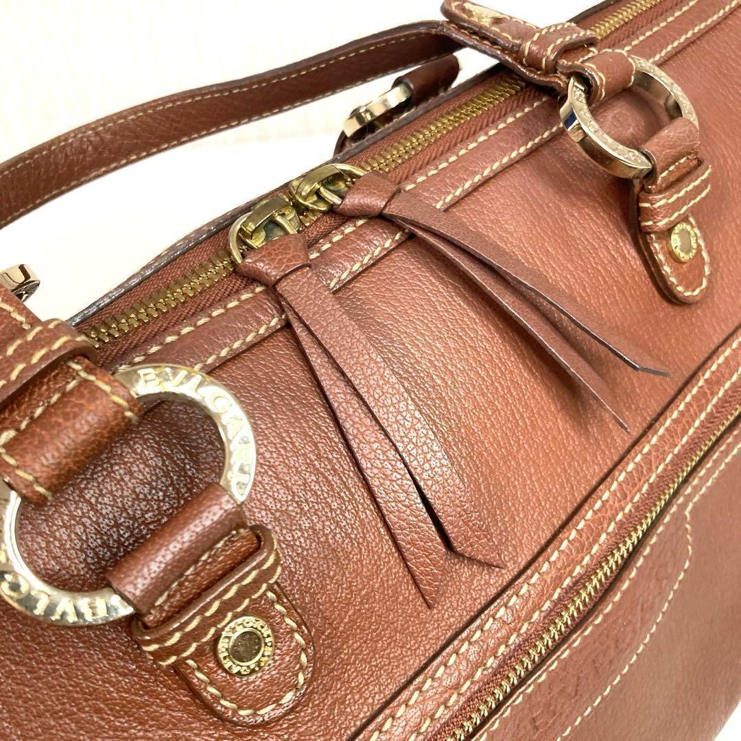 BVLGARI マキシレッタレ✨美品✨レザー　ミニボストンバッグ　ゴールド金具