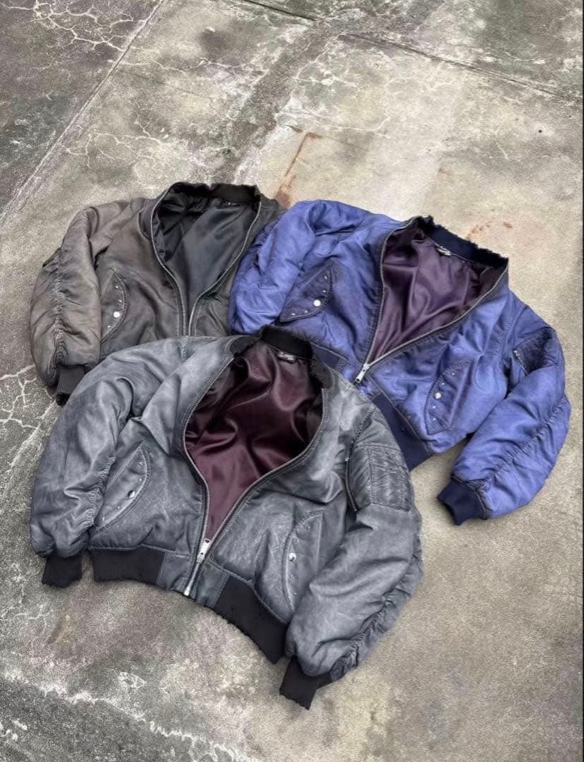 BELVET Faded MA-1 Bomber Jacket Lサイズ
