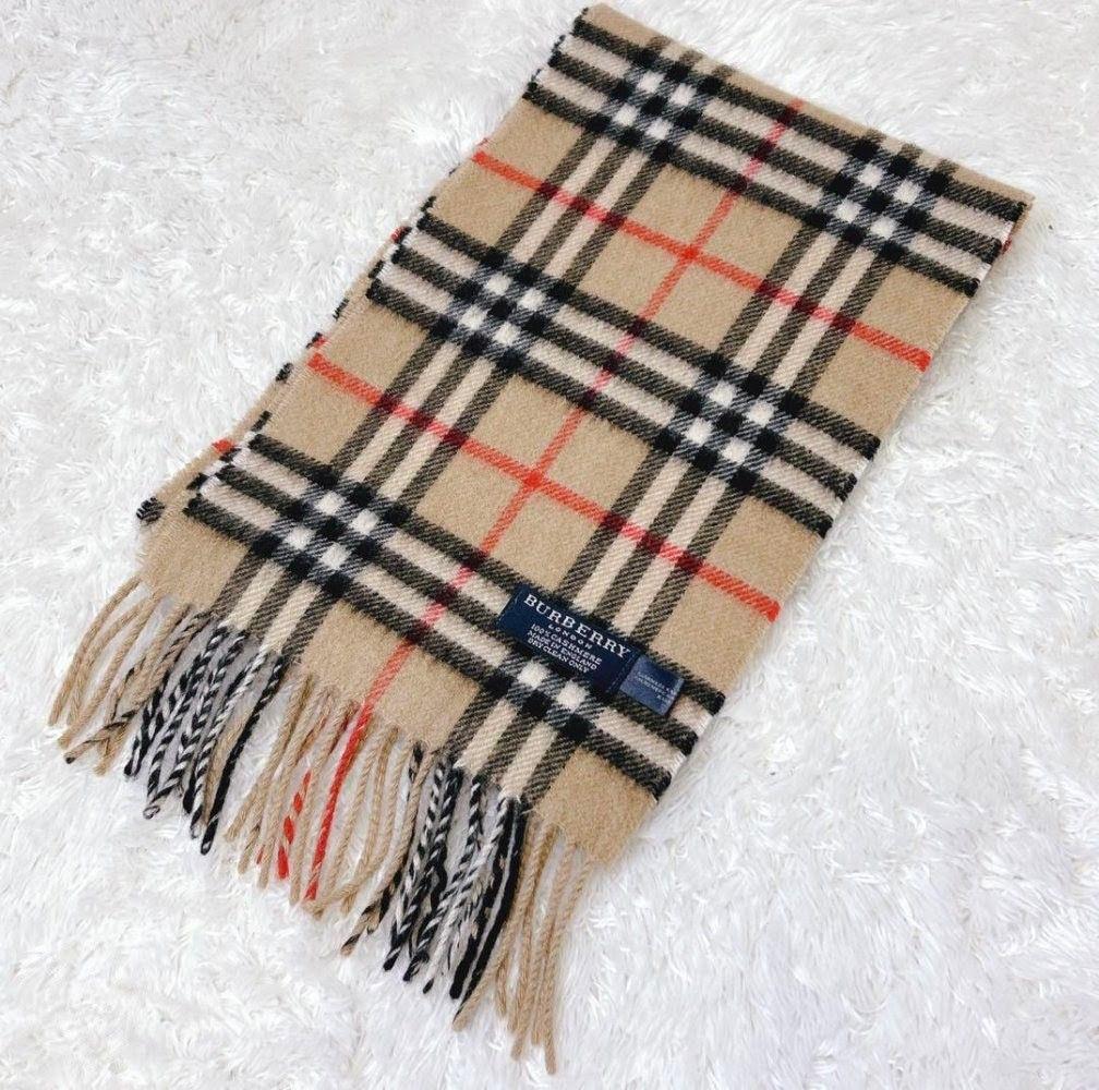 【美品未使用】BURBERRY 人気のチェック柄 マフラー