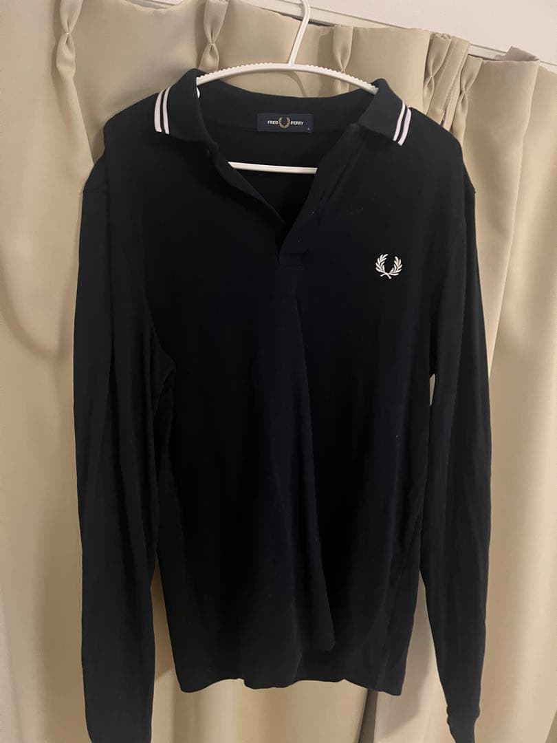 Fred Perry ネイビー 長袖ポロシャツ