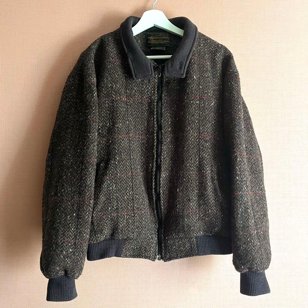 ジャケット・アウター 80s Eddie Bauer TWEED HARRINGTON JACKET