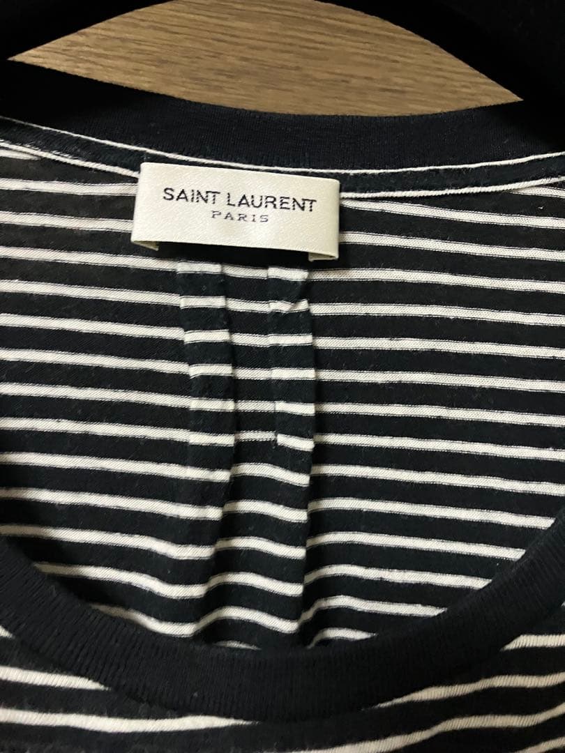 saint laurent 14ss エディ期　ボーダー　tシャツ