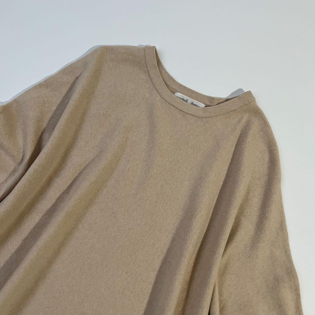 良品　BEARDSLEY ビアズリー　ニット　ドロップショルダー　カシミヤ混　F