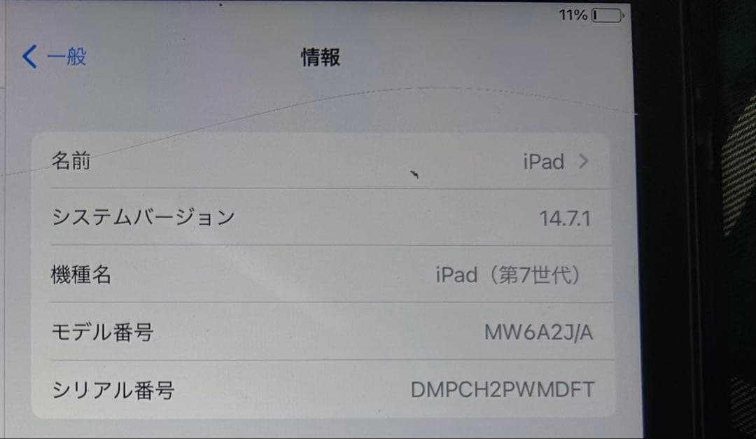 Apple iPad (第7世代) スペースグレー