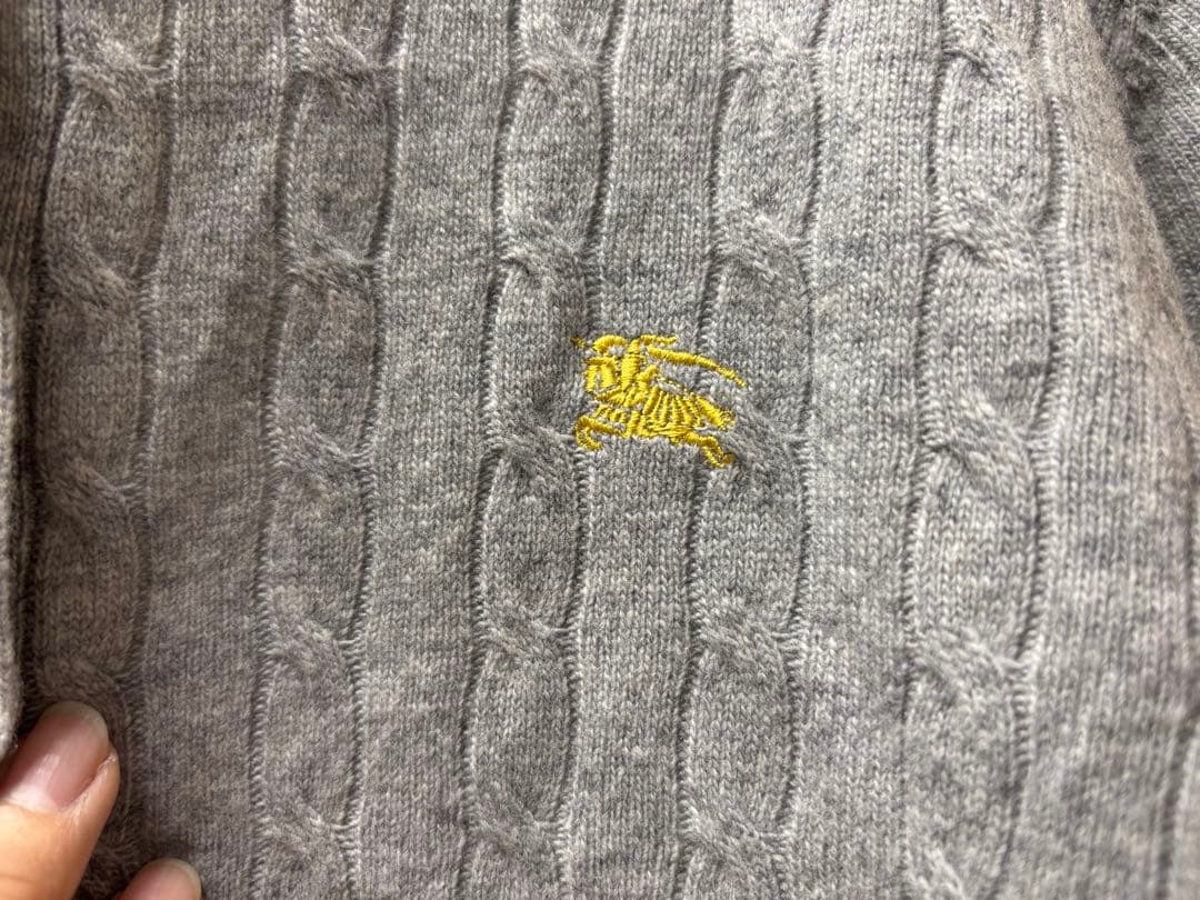 Burberry Blue Label ケーブルニットカーディガン 38