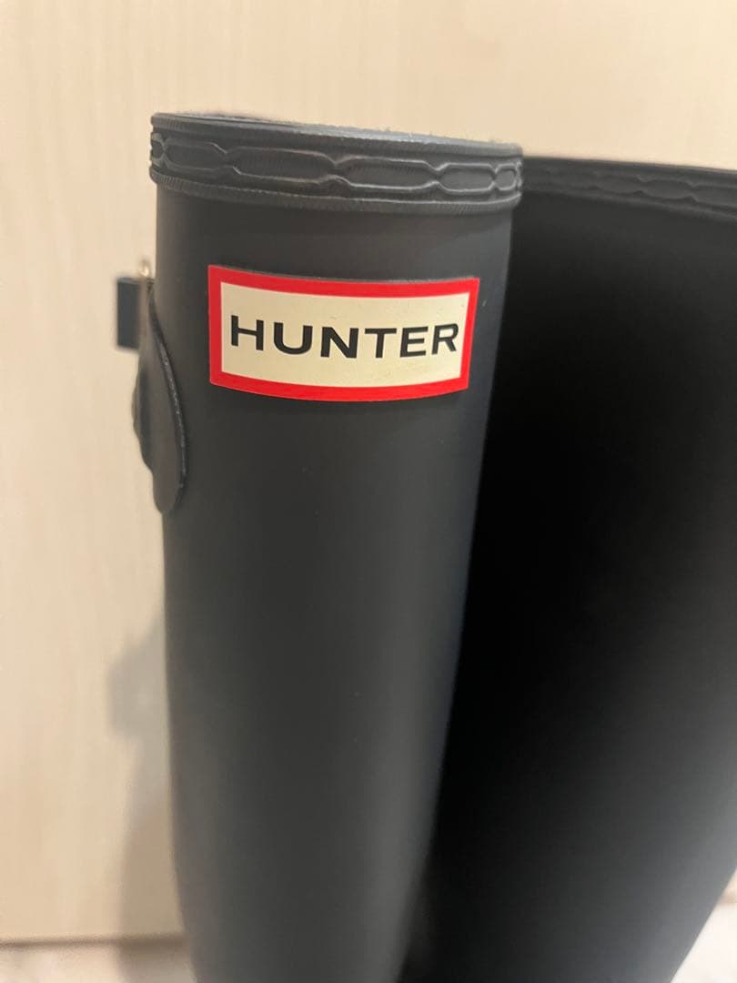 HUNTER ネイビーロングブーツ