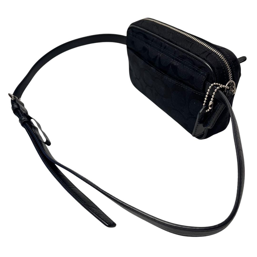 美品✨ COACH コーチ ウエストバッグ ウエストポーチ シグネチャー 黒