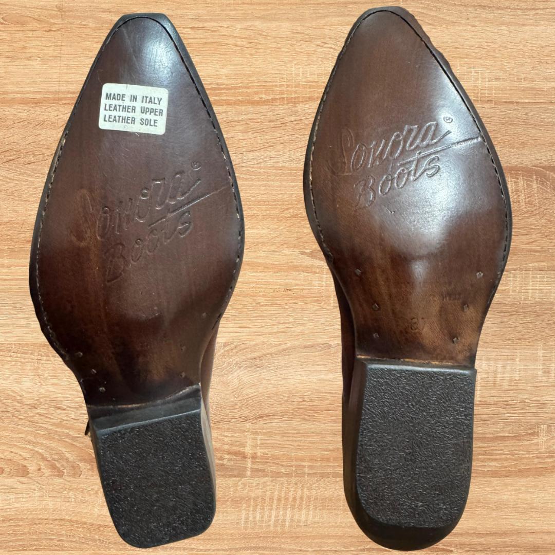 新品 Sonora レザーブーツ ブラウン 37 約23.5cm 本革