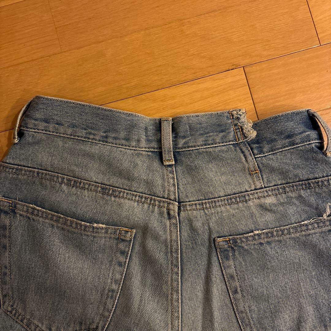 【moussy】CROSS WAIST WIDE STRAIGHT サイズ2