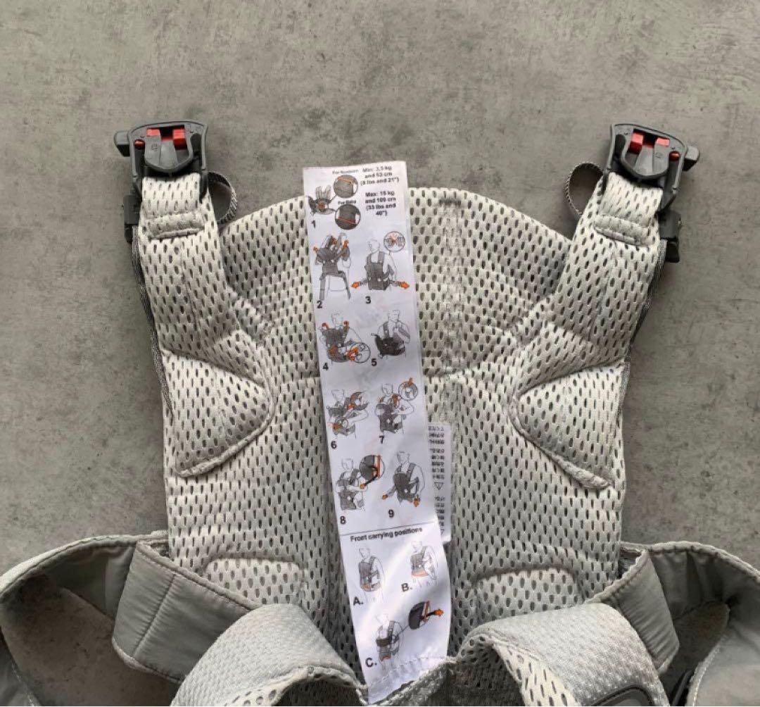 試しのみ✨ベビービョルン　BABYBJORNワンカイエアー抱っこ紐グレーメッシュ