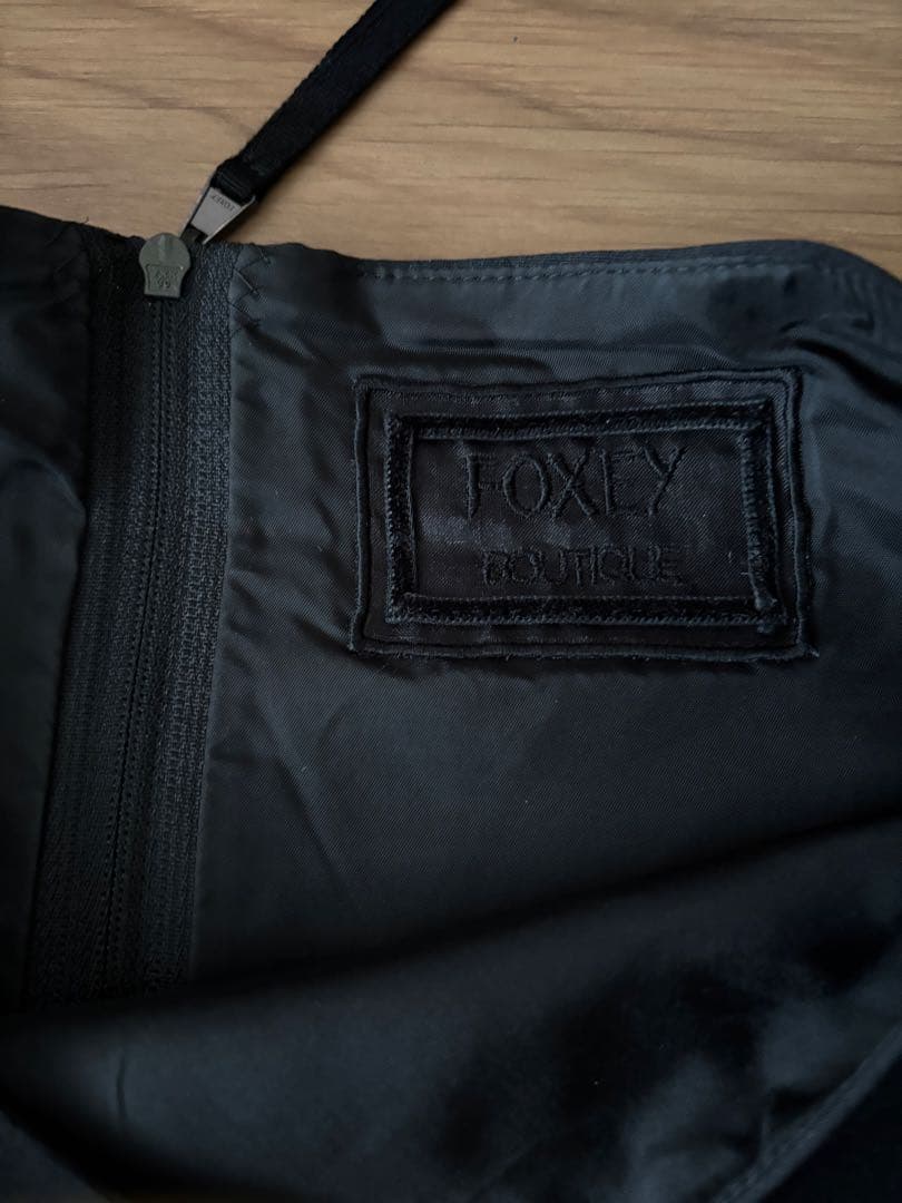Foxey Boutique 黒 七分袖ワンピース