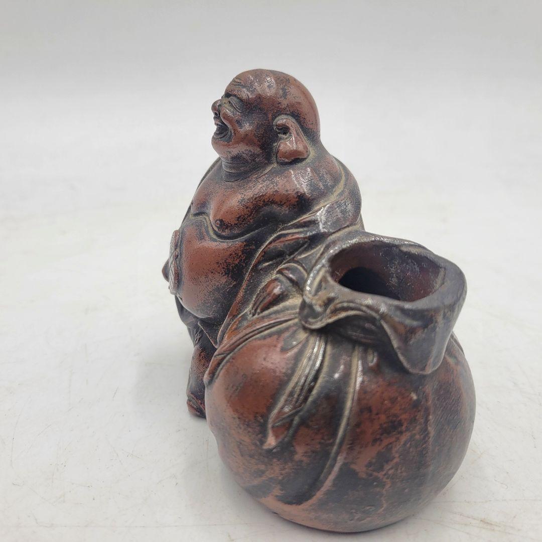 備前焼　布袋尊像　置物　仏像　仏教美術　骨董品、美術品