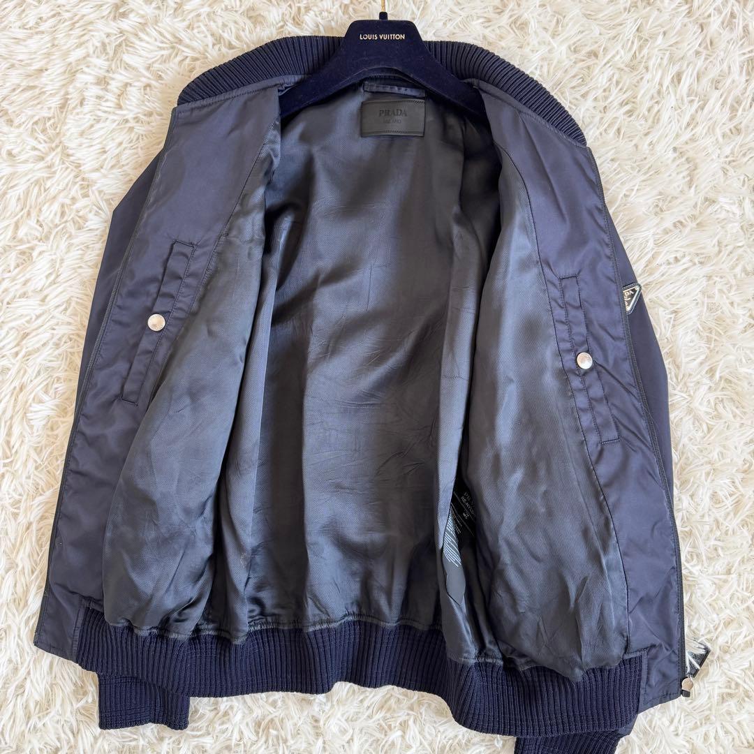 専用　ナイロン　プラダ　ブルゾン　三角プレート　ネイビー　Mサイズ