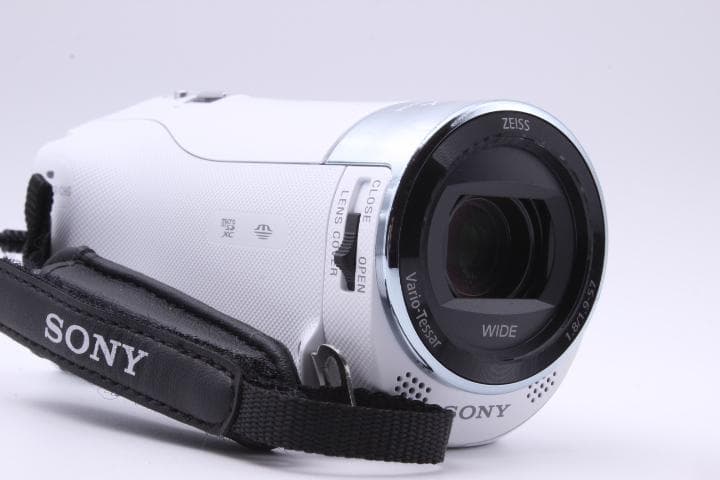 【極美品/箱付き】SONY HDR-CX470 ホワイト★純正バッテリー2個付！