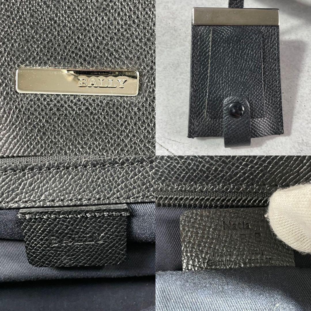美品✨大容量 バリー 2way ボストンバッグ レザー 斜め掛け ロゴ金具 黒