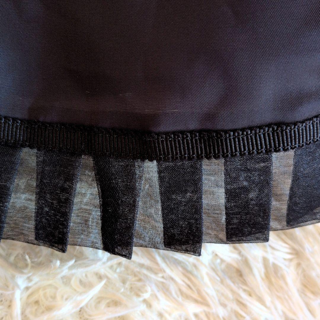 日本製★FOXEYBOUTIQUE　ワンピース　ダークグレー　5分袖　ひざ丈40