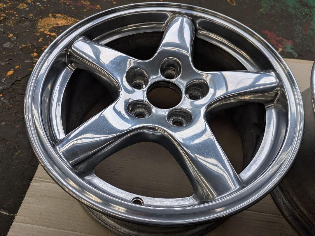 FD3S RX-7 純正アルミホイール2本 ポリッシュ風加工