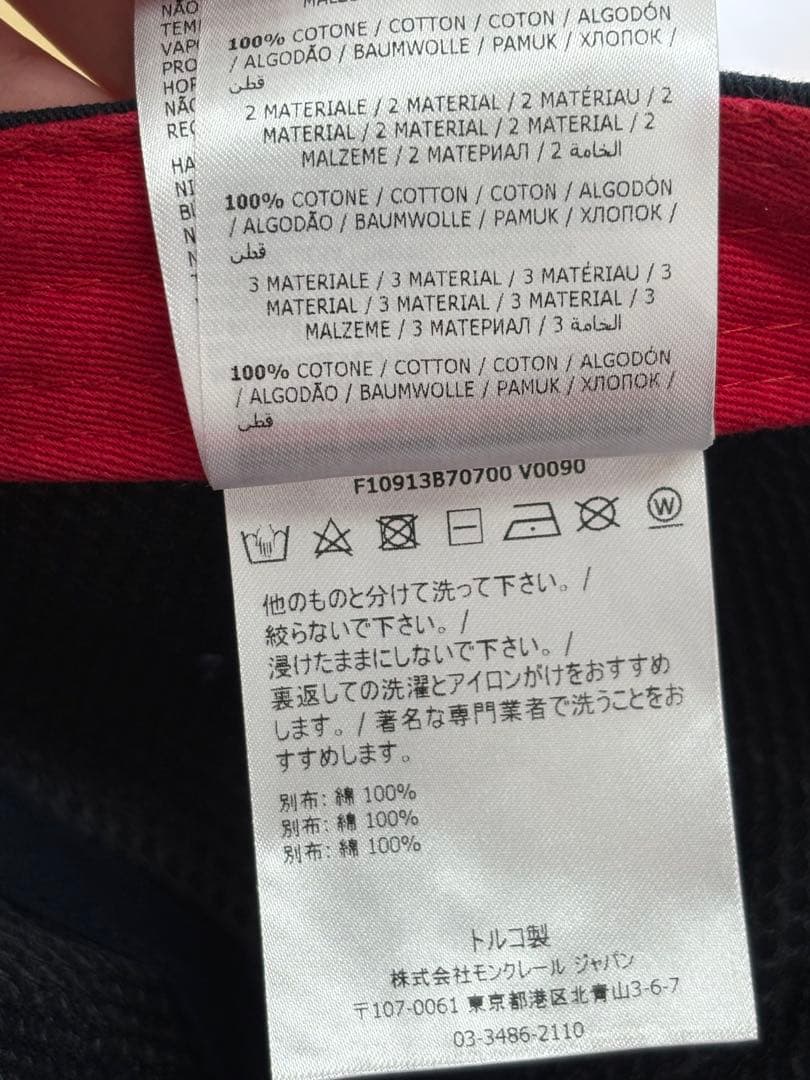 MONCLER ベースボールキャップ ネイビー