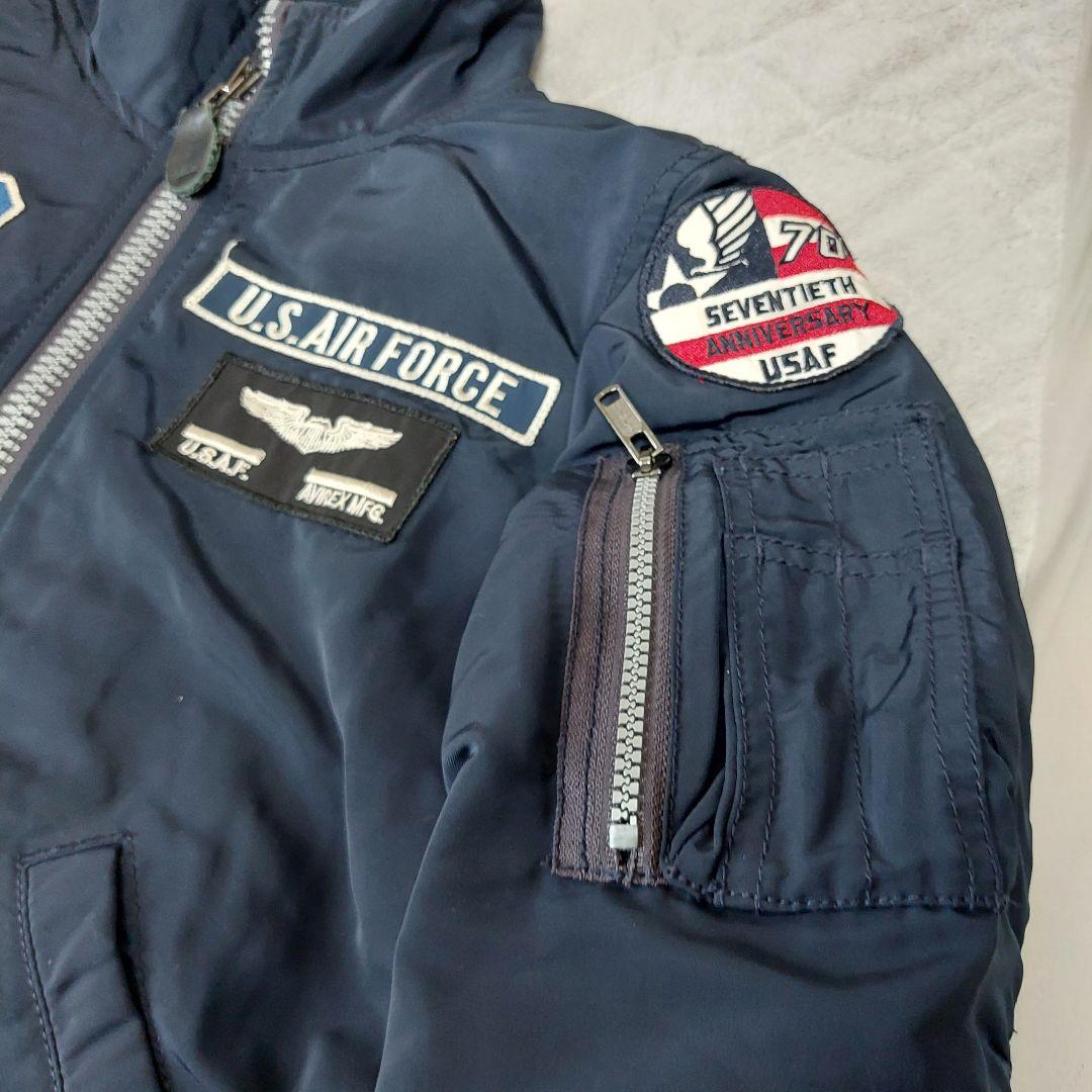 ス*読様 【在庫処分特価】アヴィレックス USAF 70周年記念 MA-1 ネイ