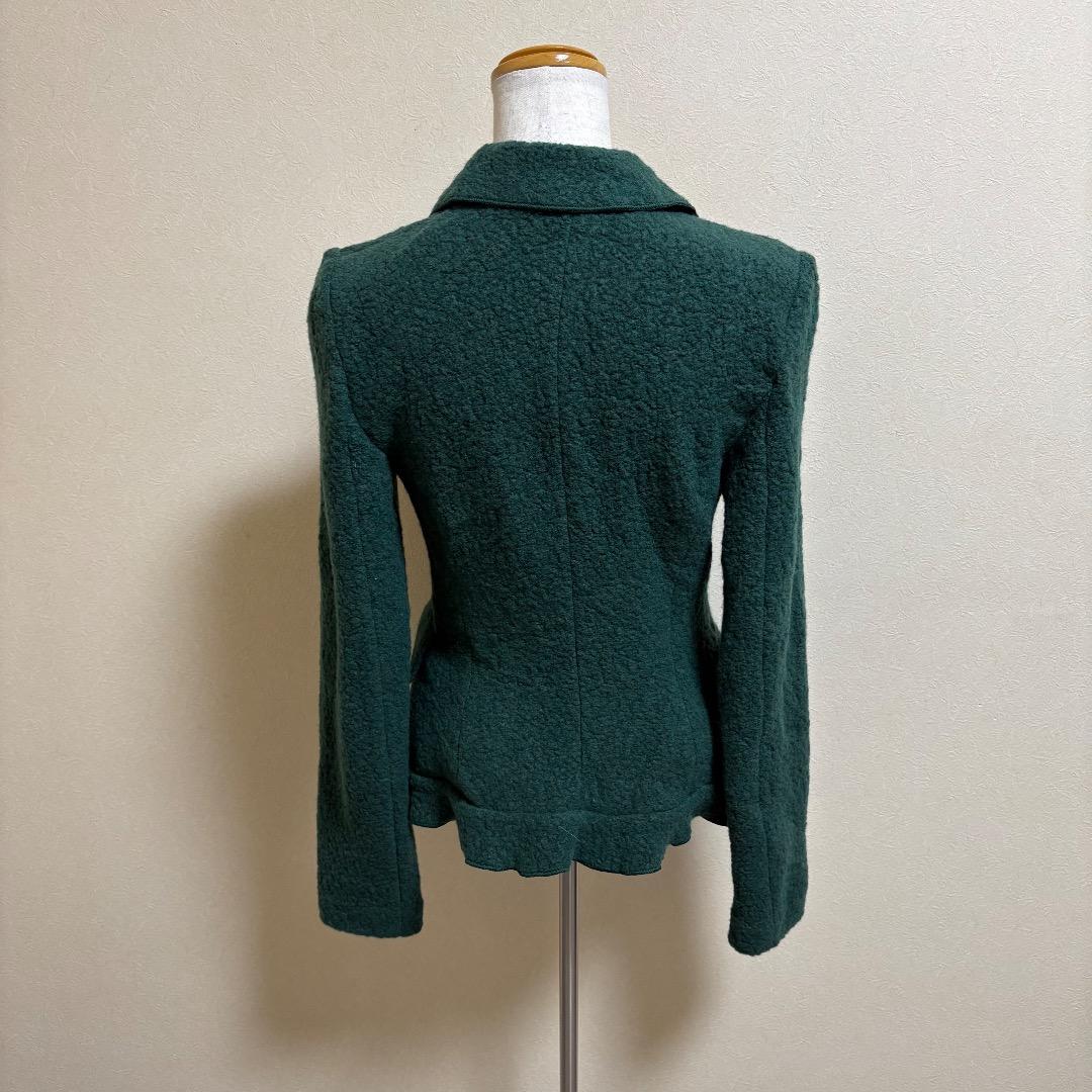 ARMANI COLLEZIONI フロントフリル ジャケット ウール混 40