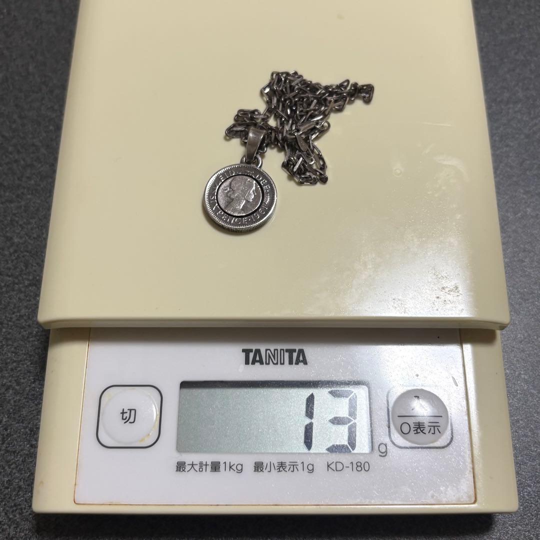 【AQUA SILVER】幸せの6ペンス 45cm イギリス 幸運 レトロ
