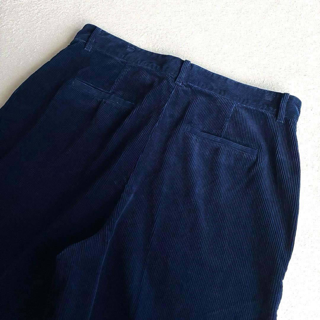 【新品】ラルフローレン 極太コーデュロイパンツ ネイビーブルー 近年物 QRタグ