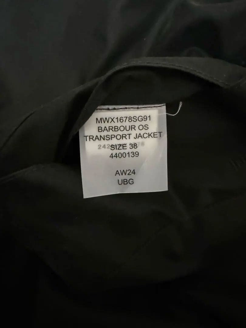 ジャケット・アウター Barbour OS TRANSPORT JKT WAX 38
