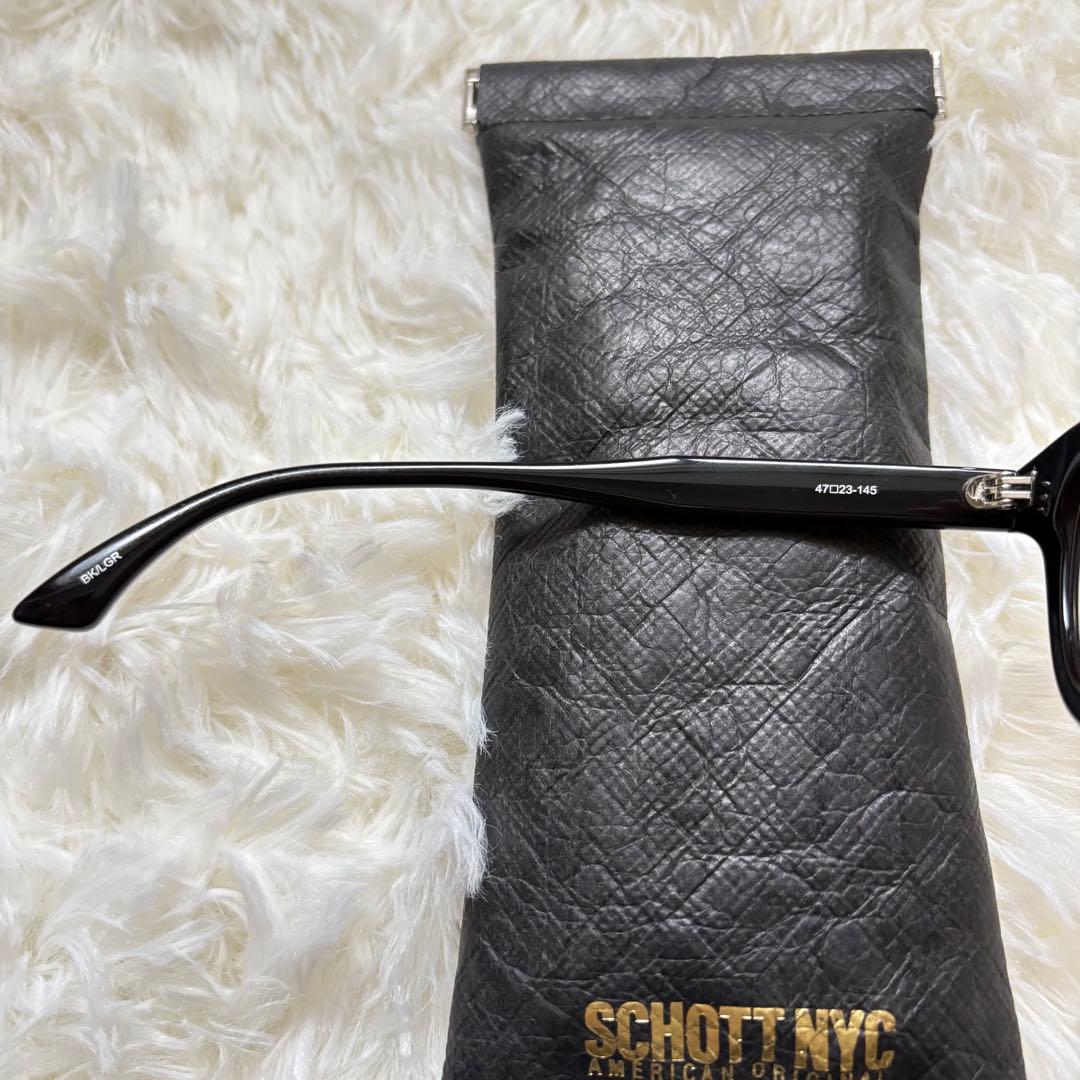 SCHOTT LIAM ブラックフレーム　ワンスター　サングラス　伊達メガネ