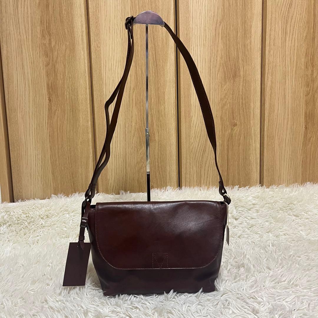 Matherhouseアンティークブラウン レザー メッセンジャーバッグ