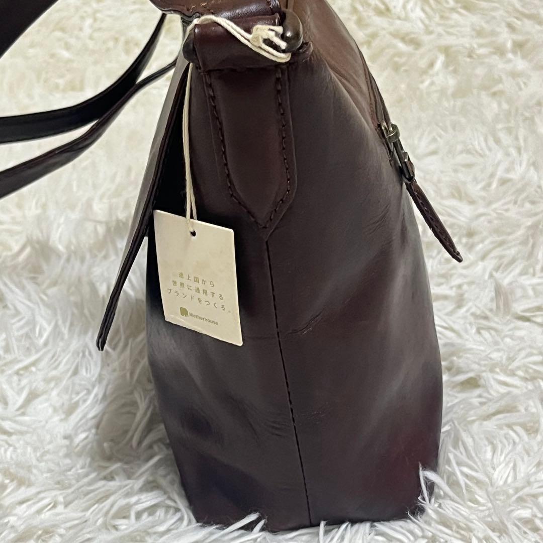 Matherhouseアンティークブラウン レザー メッセンジャーバッグ