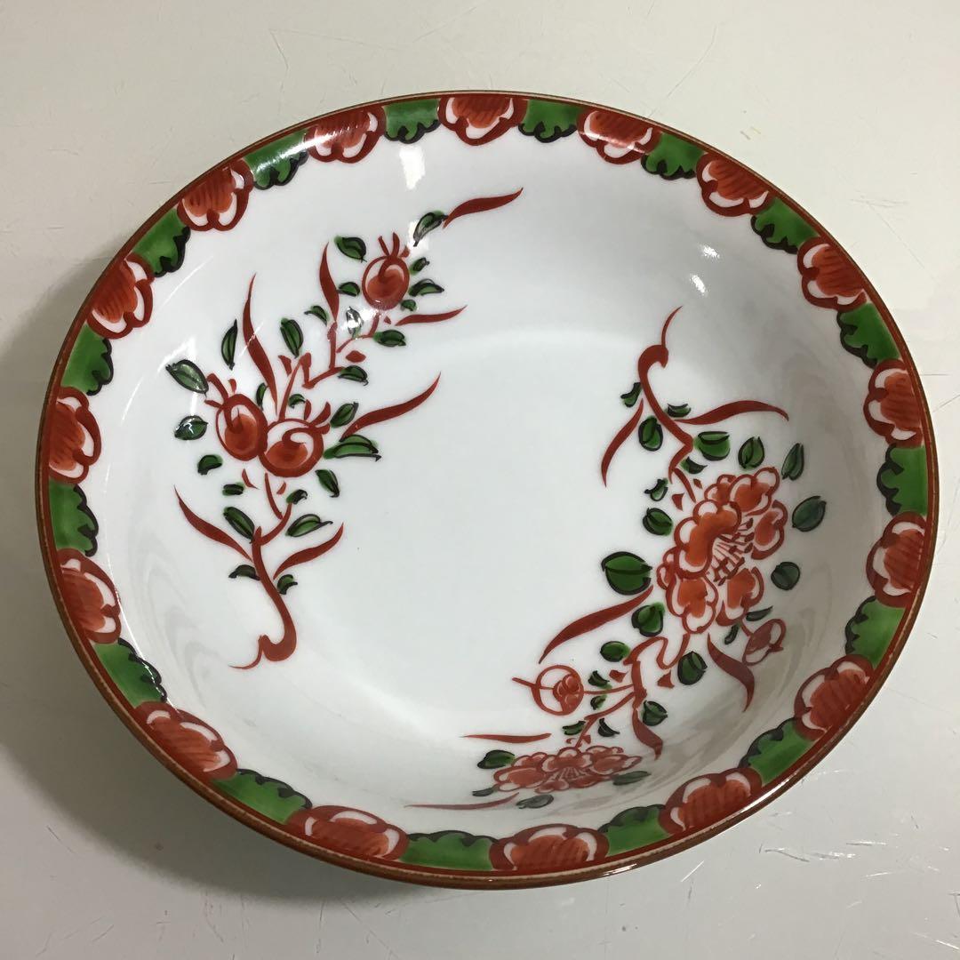 しょうこ様❣️専用❣️源右衛門　染錦つばき絵　菓子鉢　盛り鉢