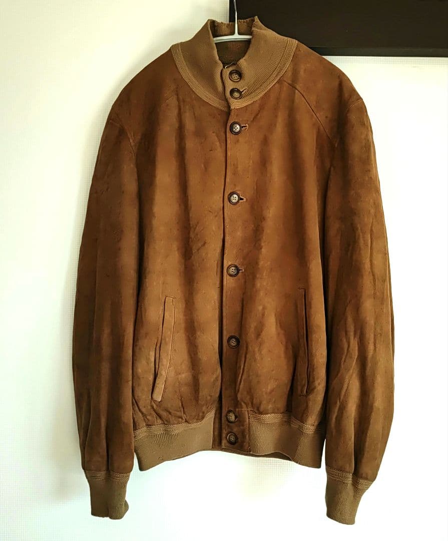 ミエルちゃん☆　pelle modaスエードブルゾン キャメル 54