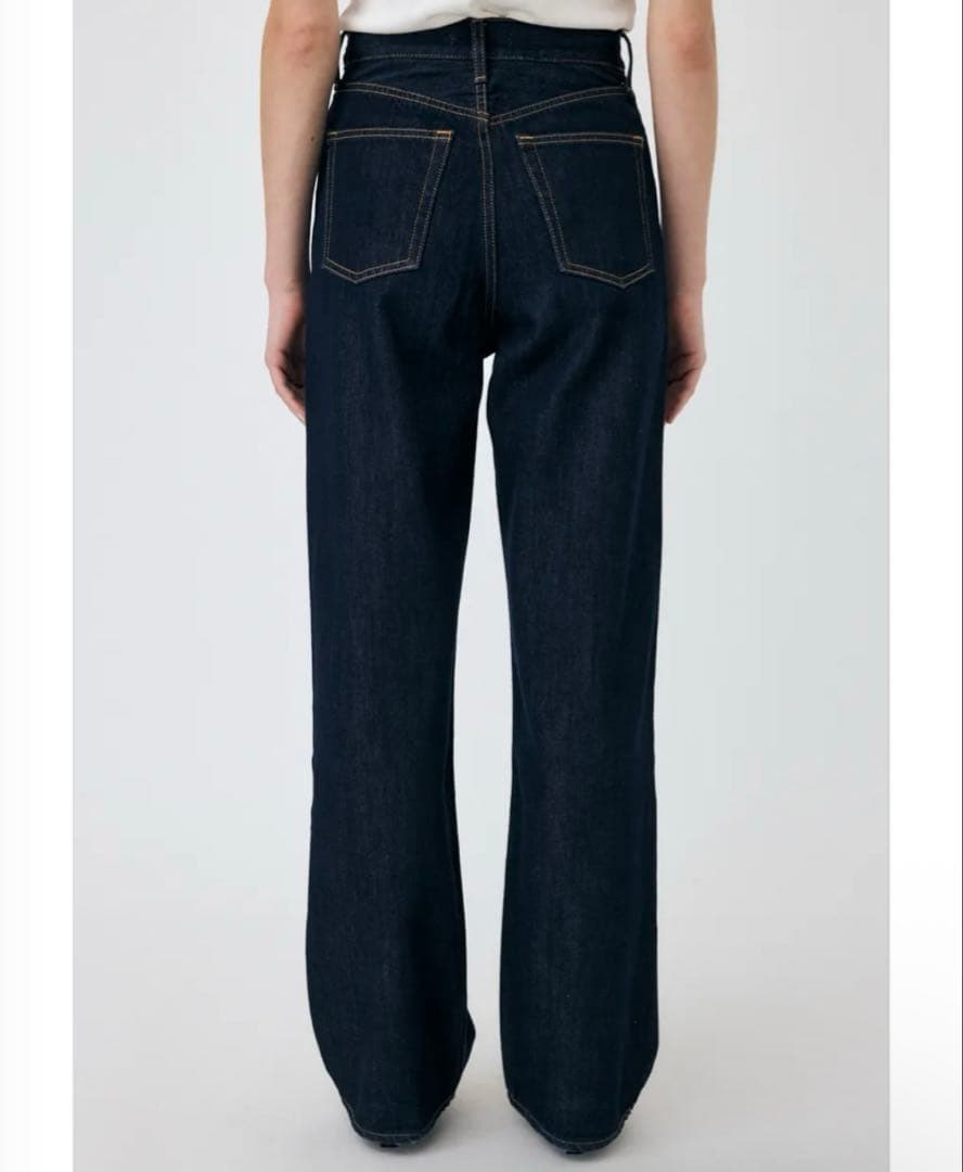 MOUSSY ハイウェスト　ストレートデニム　ワンウォッシュ