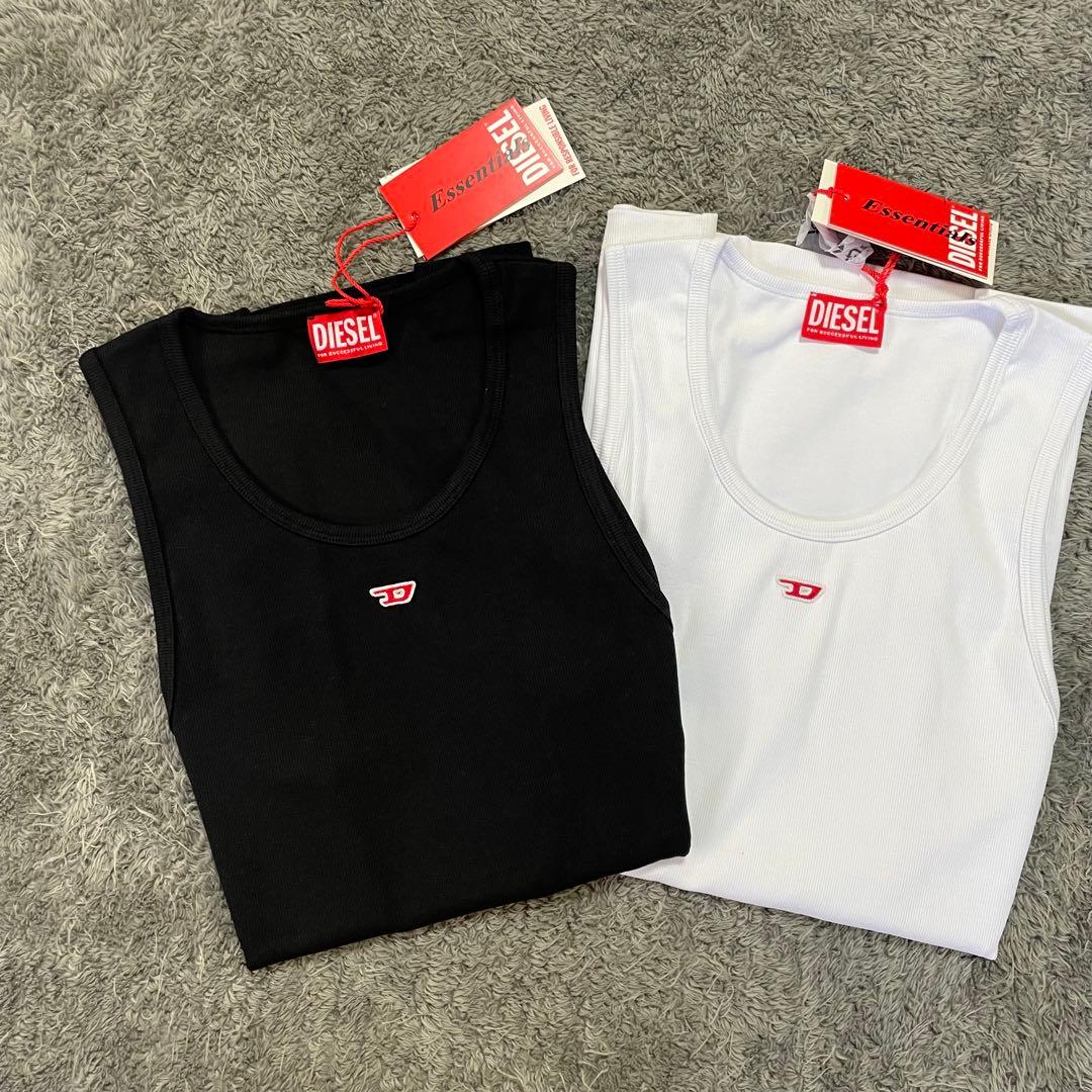 DIESEL ホワイト タンクトップ M ディーゼル　ノースリーブ　トップス