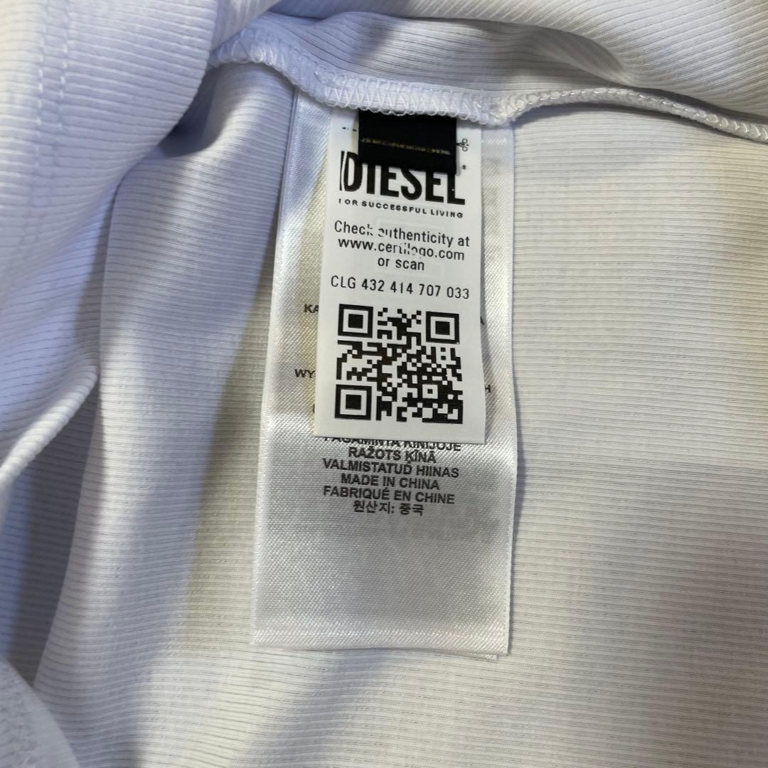 DIESEL ホワイト タンクトップ M ディーゼル　ノースリーブ　トップス