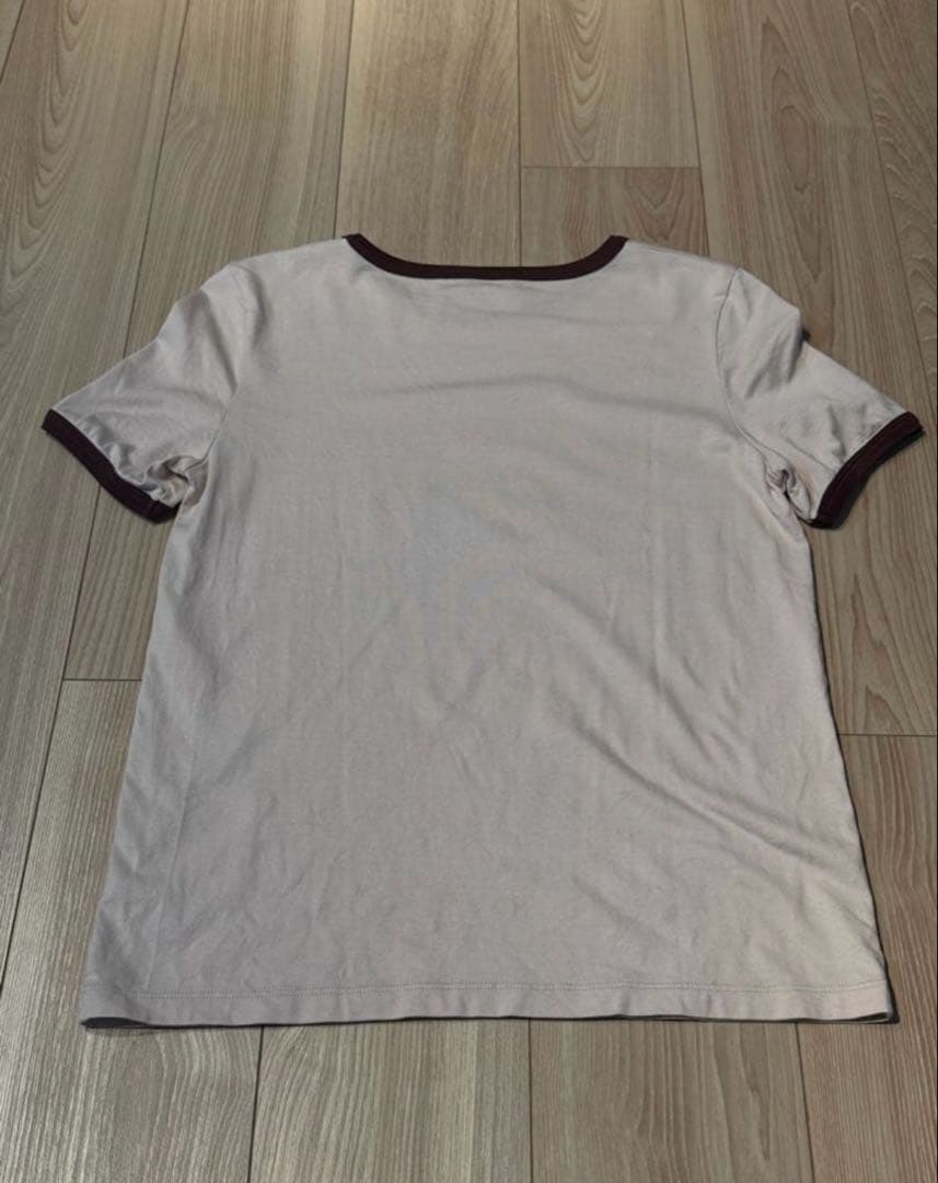 CELINE ベージュ ロゴ Tシャツ 半袖 M
