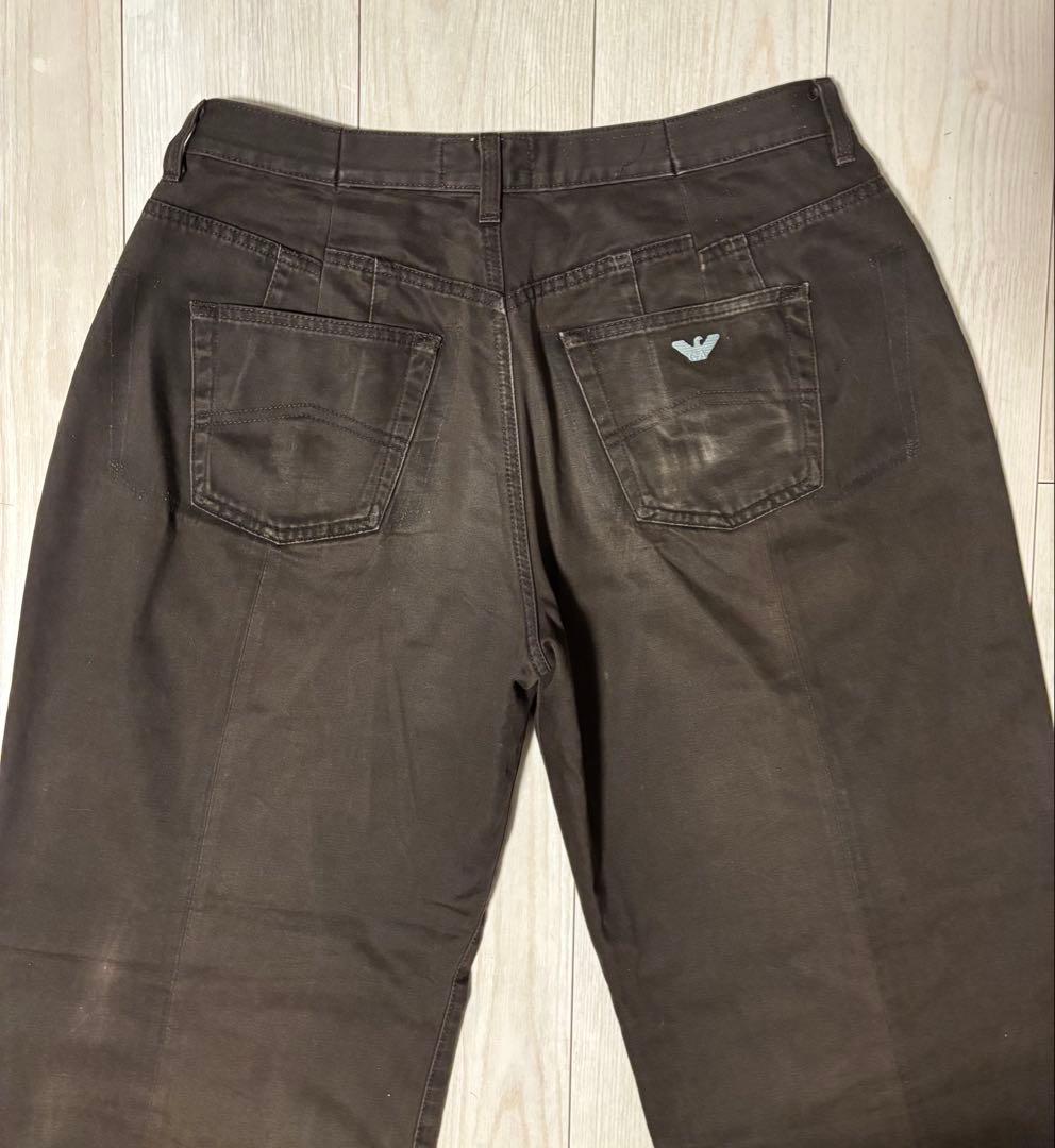 ARMANI JEANS リメイク ワイドパンツ