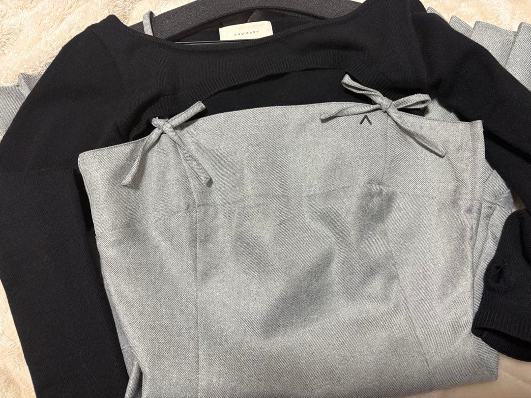 ワンピース andmary Karen knit set mini dress