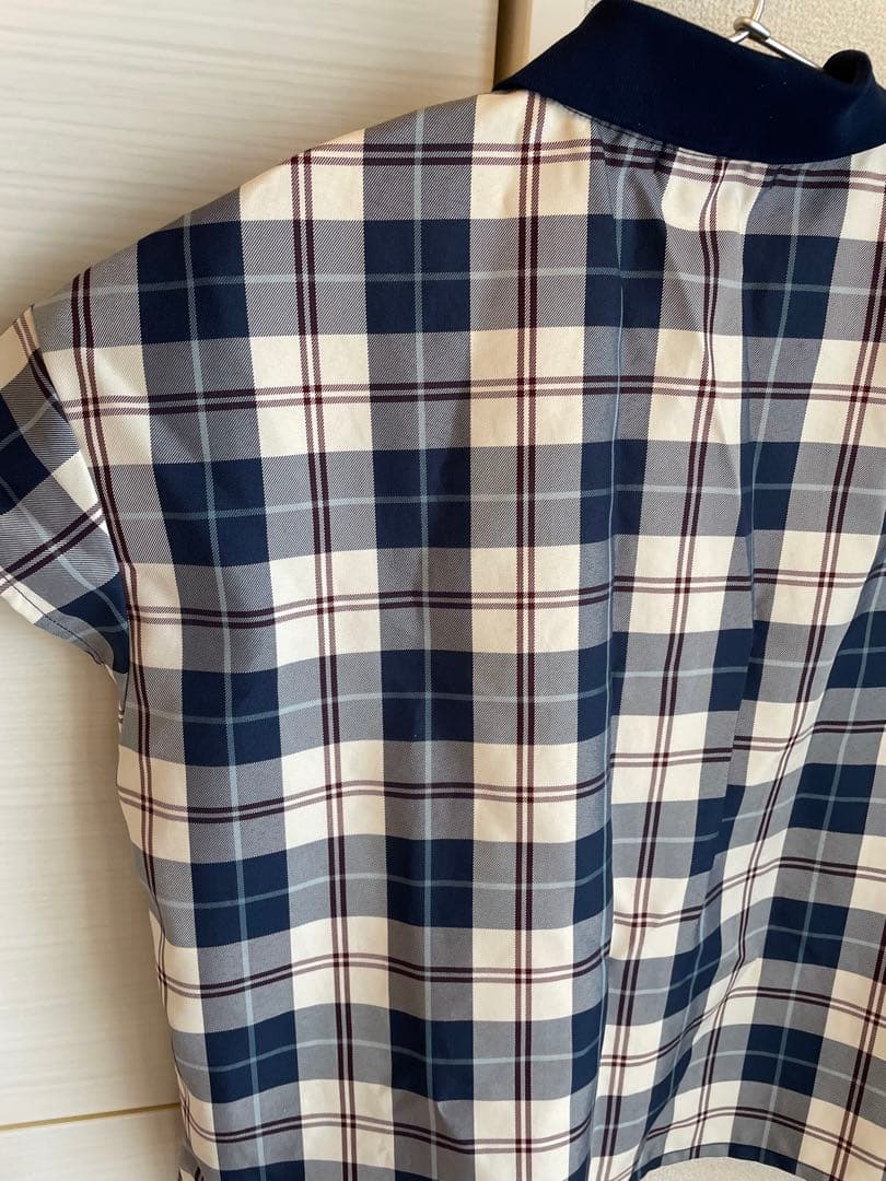 FRED PERRY TARTAN SHIRT ネイビー 半袖