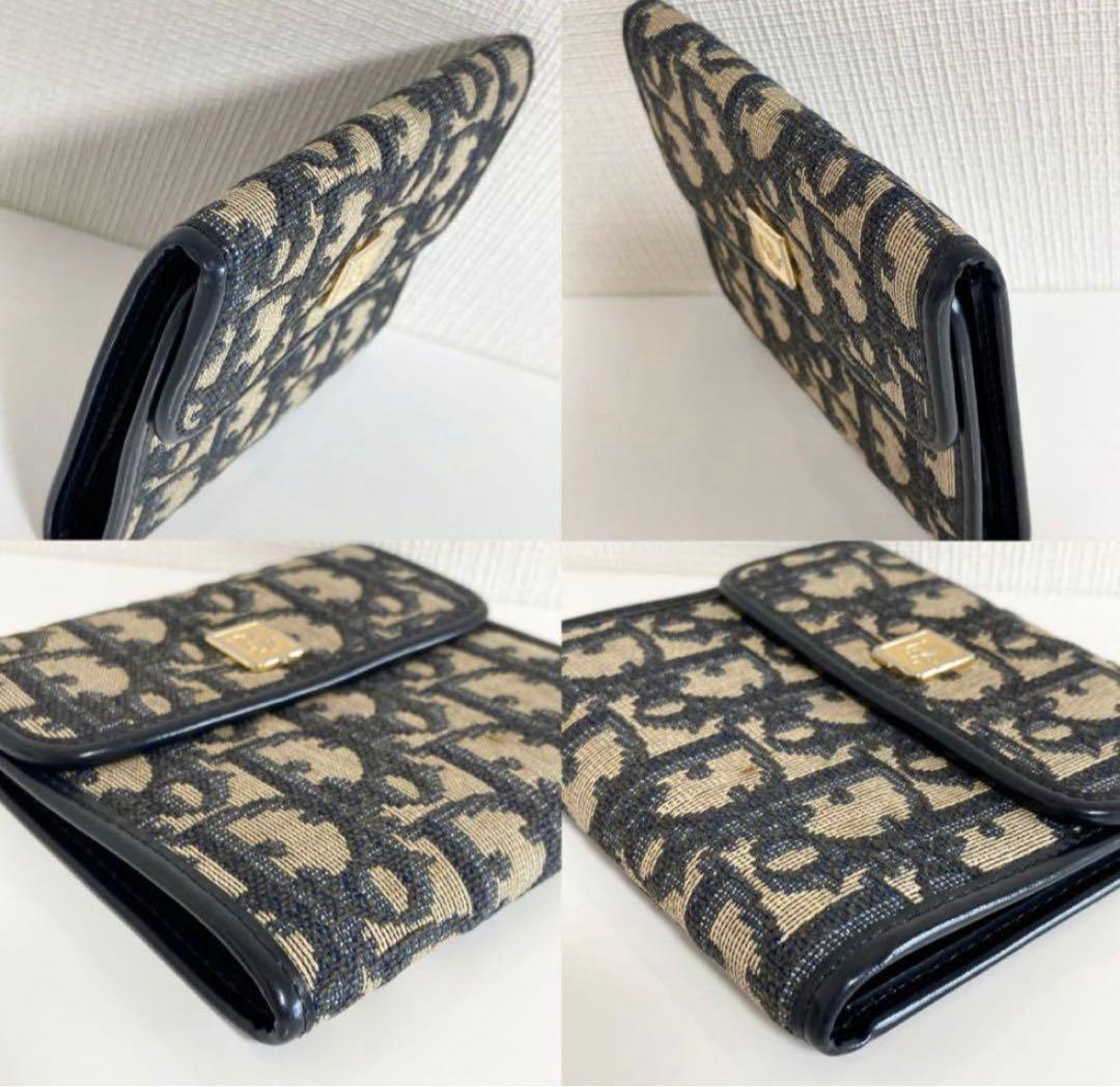 ディオール Dior トロッター 三つ折り財布 ヴィンテージ D金具 激レア