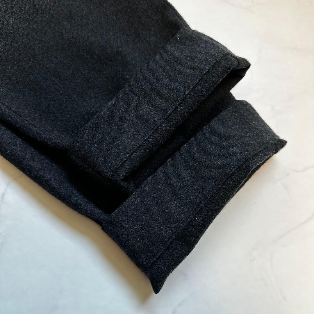 未使用級◎マーガレットハウエル 21AW ウールパンツ ボタンダウン グレー M