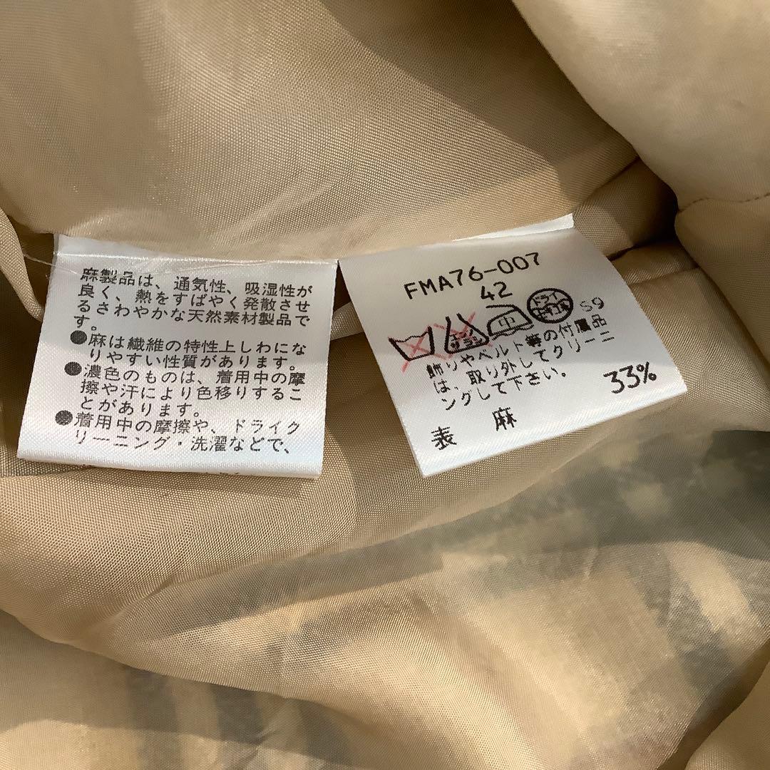 BURBERRY LONDON ノバチェック半袖ワンピース　麻絹混紡　サイズ42