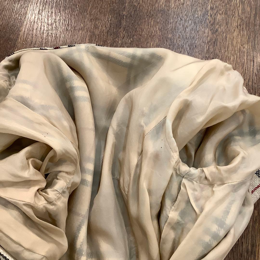 BURBERRY LONDON ノバチェック半袖ワンピース　麻絹混紡　サイズ42