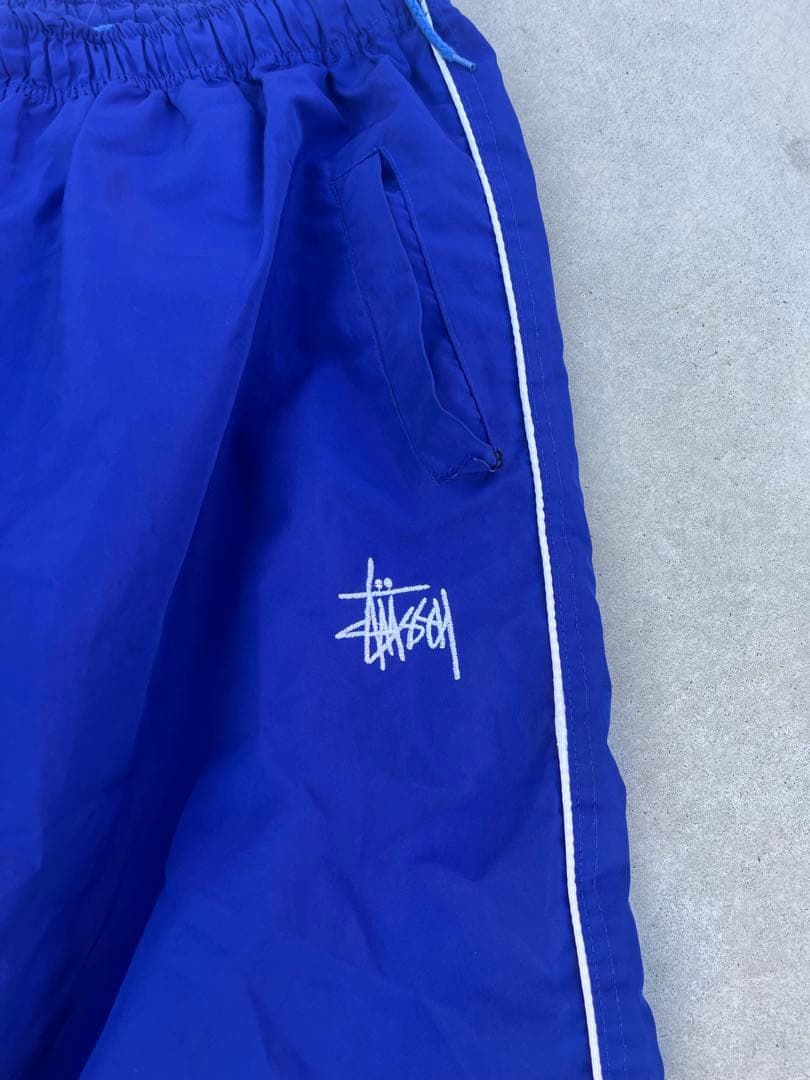 Stussy 青 サイドラインパンツ